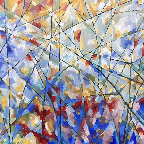 All the trees in the world remember / 36x36 / Oil on canvas