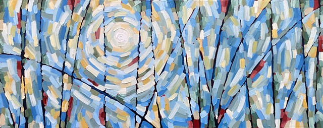 Summer sky A study for Northern Star / 16 x 40 / Oil on canvas