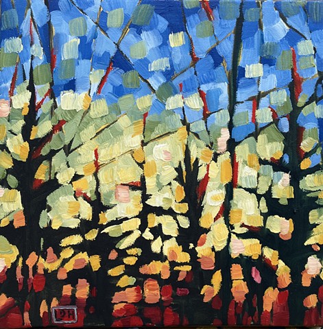 Ember Small Study / 8 x 8 / Oil on canvas