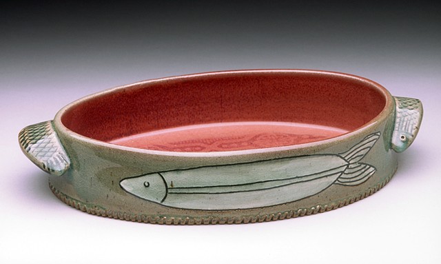 Cone 10 Fired Oval Serving Dish