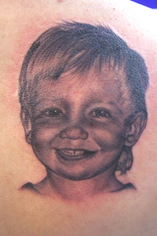 Ron Meyers - Memorial tattoo for Clients Son Drake