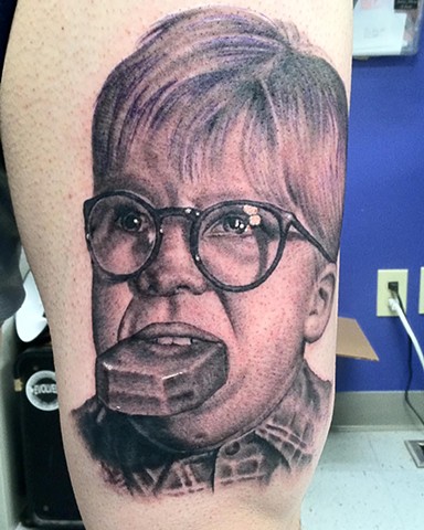 Ron Meyers Ralphie Portrait Tattoo