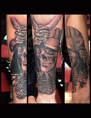 Ron Meyers - Skull Samurai tattoo