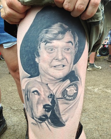 Ron Meyers Roscoe Portrait Tattoo