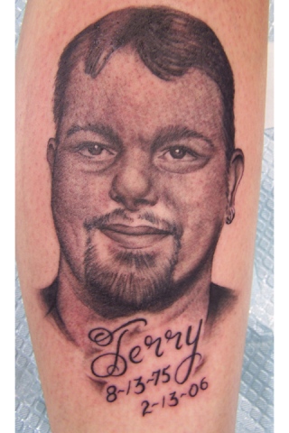 Ron Meyers - Memorial tattoo for Clients husband Terry