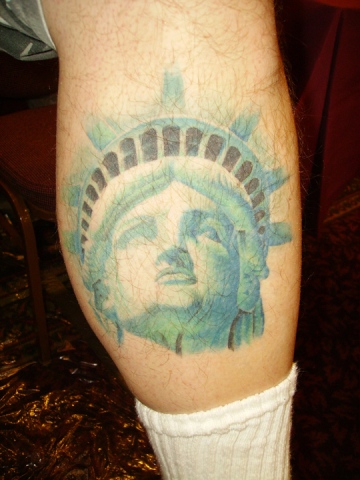 Ron Meyers - Statue of Liberty (bad pic taken a year after the tattoo was done & unshaved)