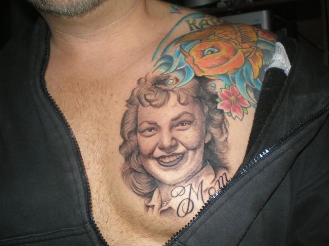 Ron Meyers - Memorial tattoo for clients mom