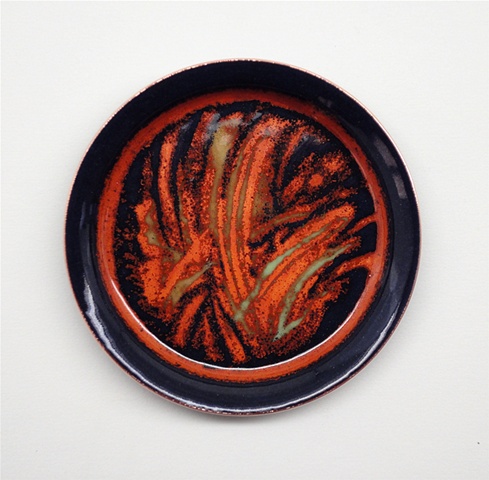 Copper enameled coasters.