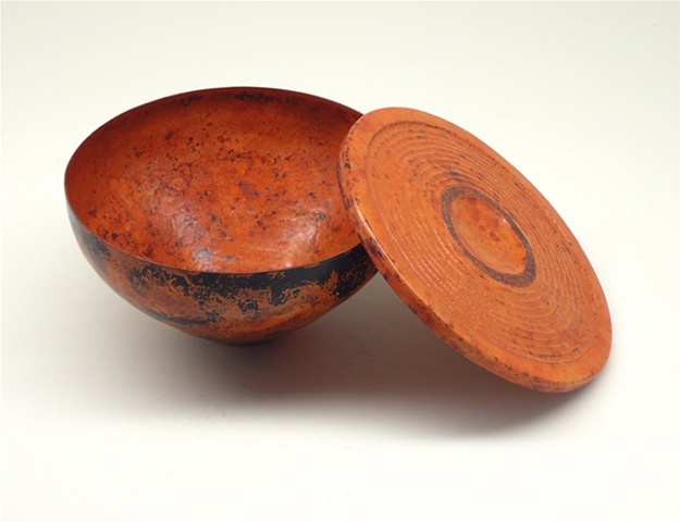 Lidded Vessel with Patina