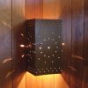 Perforated Copper Wall Light Fixture