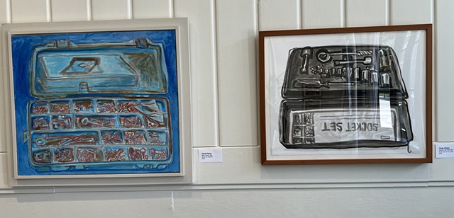Wall image show  blue hardware / ratchet set