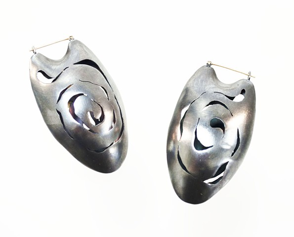 Earringss sterling silver neta ron contemporary jewelry art jewelry 