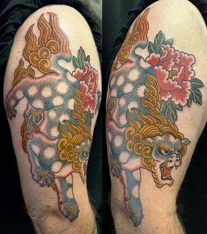Karajishi Botan (Guardian Lion and Peony)
