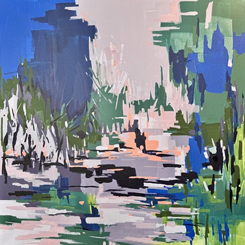 Verdant Glimpse - 36 x 36 x 1.5" $1295