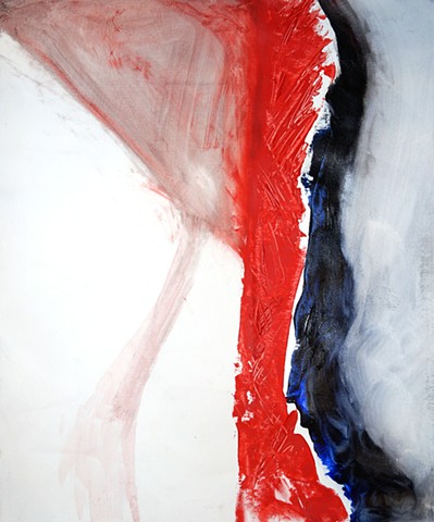 Colorful art modern abstract expressionist painting red black blue texture dramatic