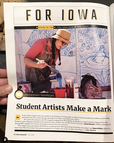"Painting the Town: Student Artists Make a Mark" Fall 2019 "Iowa Magazine" Article Publication