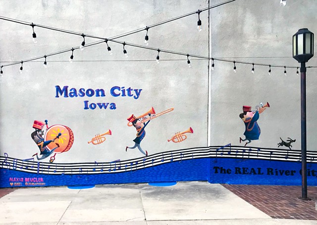 Mason City: "The Real River City" Music Man Inspired Mural, 2022