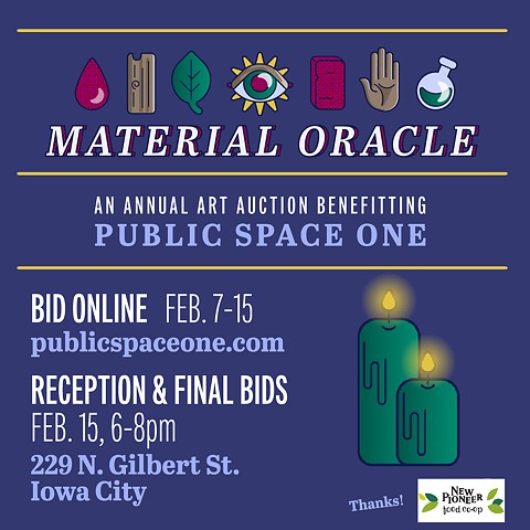 "Material Oracle" group exhibition at Public Space 1, Iowa City 2020