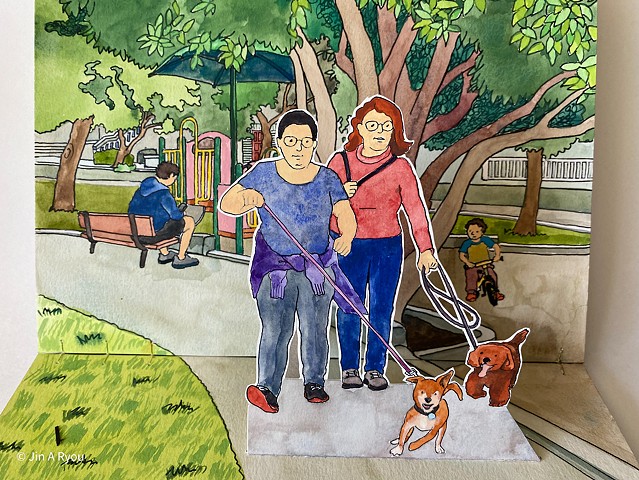 "Walking the Dog" by Jin A Ryou