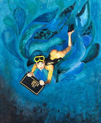 Gouache Collage Paintings 