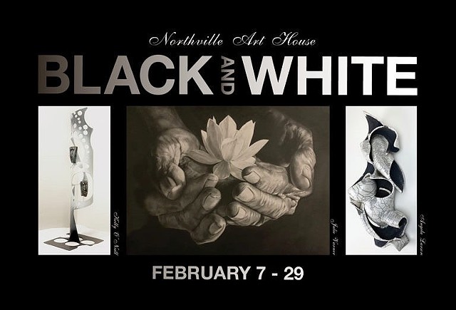 "Black & White" juried exhibition at Northville Art House, Michigan 2020