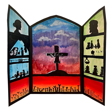"To Be Crucified" Triptych by Emma Lin, 2026