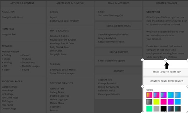 Control Panel Preferences