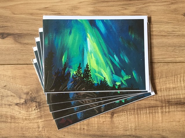 Northern Lights greetings cards