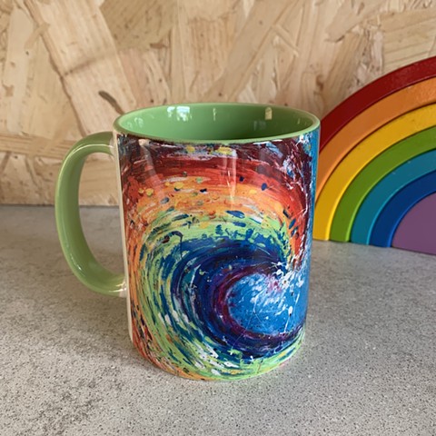 Rainbow Wave mug - Green