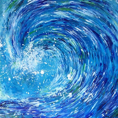 Wave painting surf art