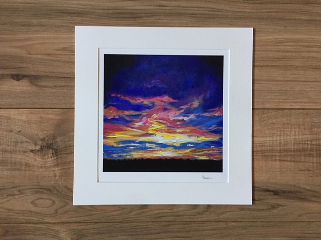 Saffron Walden print sunset