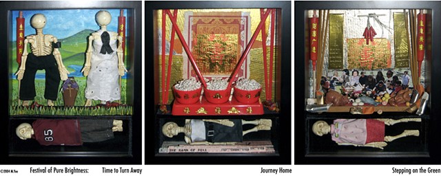 Festival of Pure Brightness, triptych, Chinese altar, maggieyee 