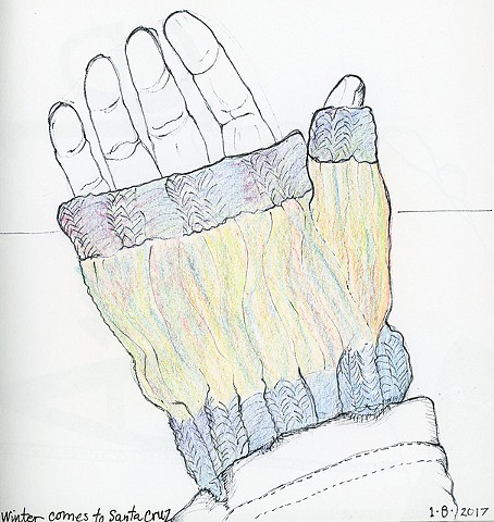 hand, mitten, daily drawing, MaggieYee,