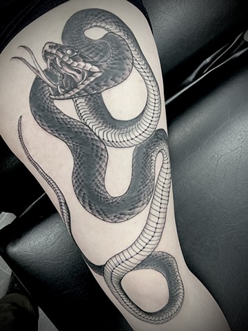 Snake on thigh