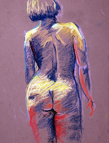 Pastel figure drawing 