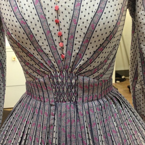 This dress was originally made for Michelle Williams in the Film, The Greatest Showman. Unfortunately, It never made it was cut before it made it to camera.