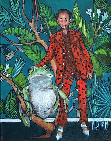 Fatima and her Tree Frog