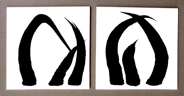 Encircle  (diptych 1)
(Triangles series)