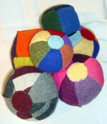 Upcycled Sweater Sphere Toys