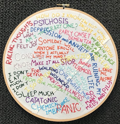 Embroidered Hoop Art with Psychosis