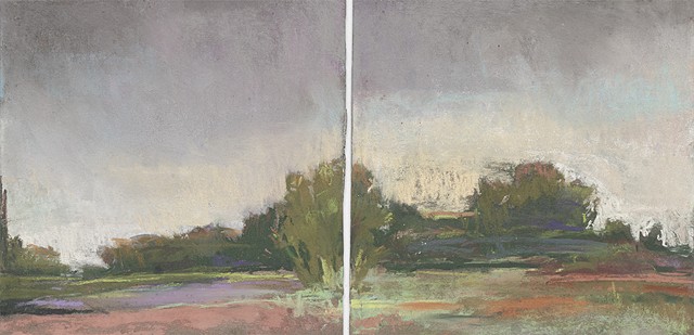 landscape, pastel, small, low horizon, constable, moody, sunset, moody, sky