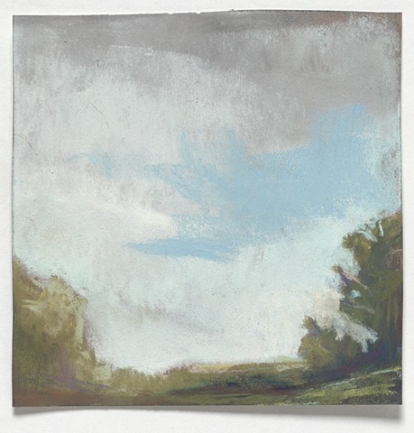 landscape, pastel, small, low horizon, constable