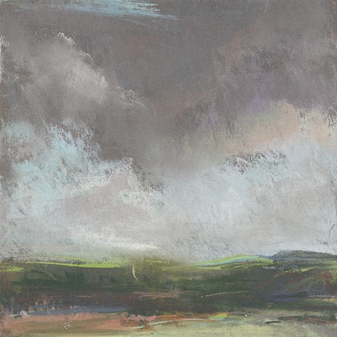 landscape, pastel, small, low horizon, constable, moody, sky