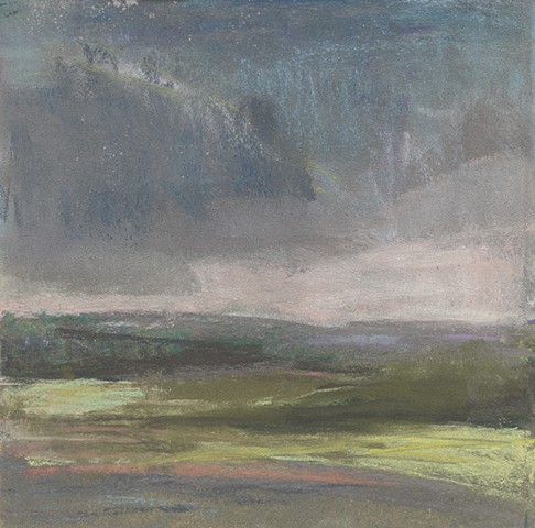 landscape, pastel, small, low horizon, constable, moody