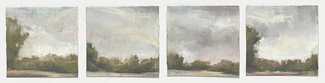 landscape, pastel, small, low horizon, constable, moody
