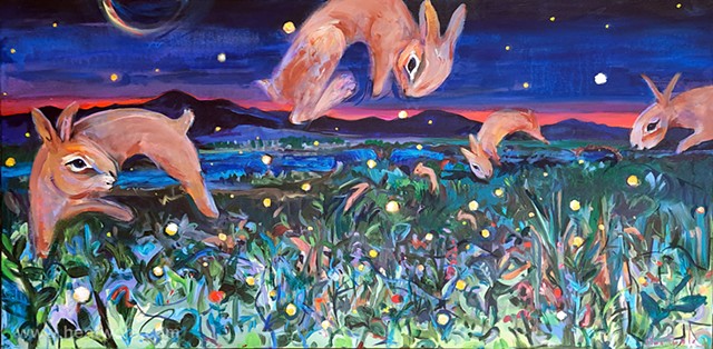 bunnies and fireflies