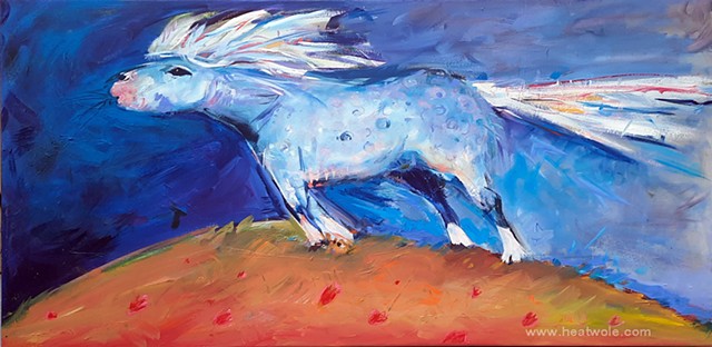 Pony in the wind