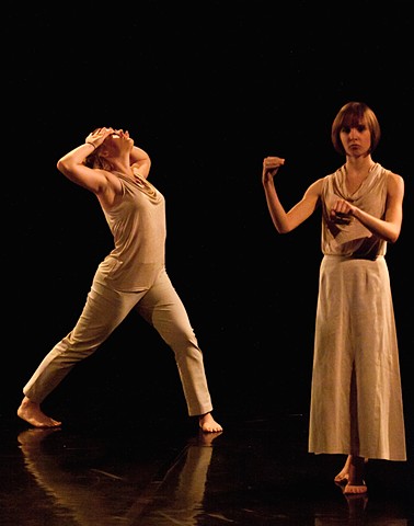 Megan Klein and Alaina Carlson in Hearken daughter, and incline thy ear