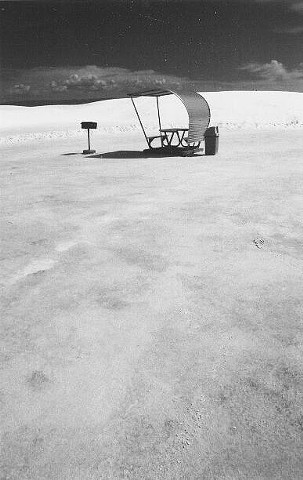 Black and white archival capture photo, White Sands, NM