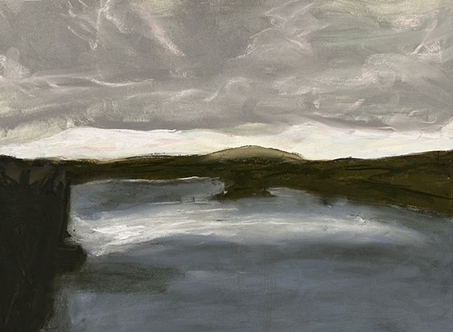 Loch Lomond, pastel on paper, 2023